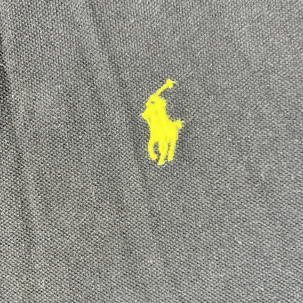 Polo Ralph Lauren Men's Black shirt XL Yellow pony short sleeve golf relaxed fit